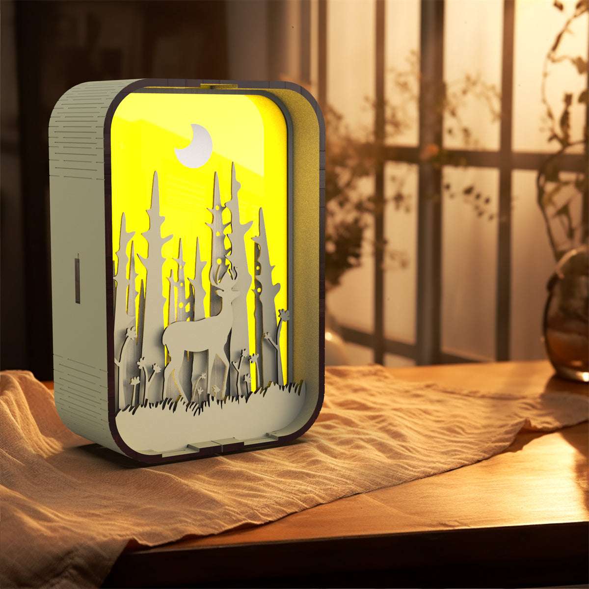 Woodcarving Light Creative Decoration