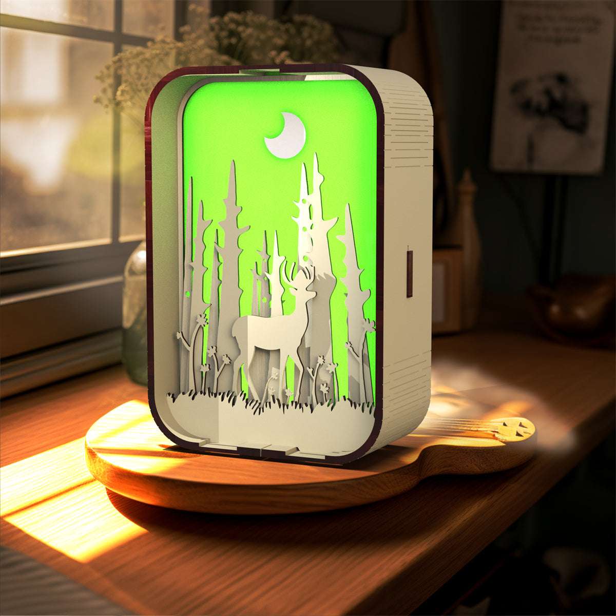 Woodcarving Light Creative Decoration