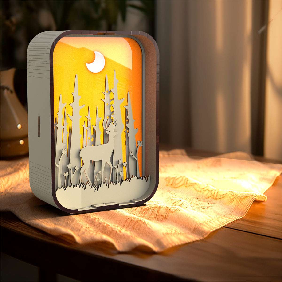 Woodcarving Light Creative Decoration