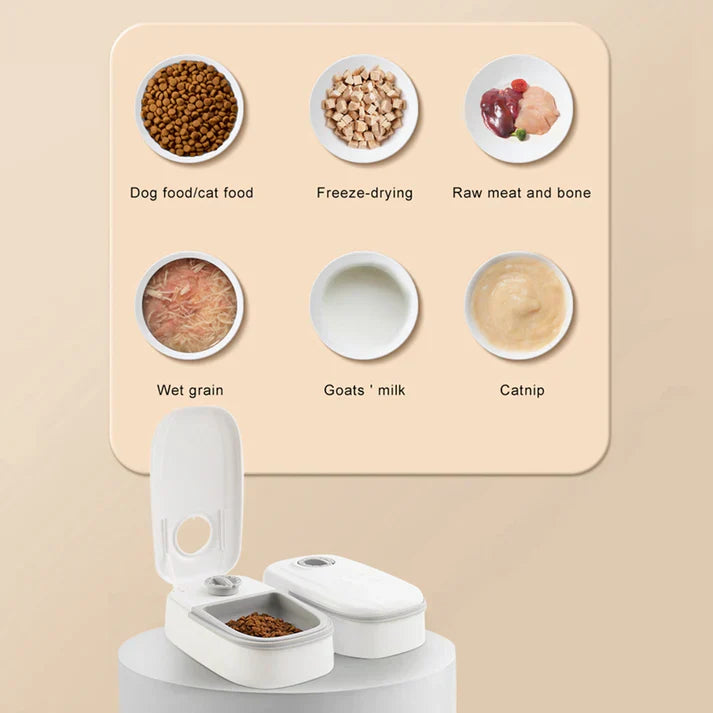 Smart Automatic Pet Feeder – Stainless Steel Bowl | Timed Dispensing for Cats & Dogs