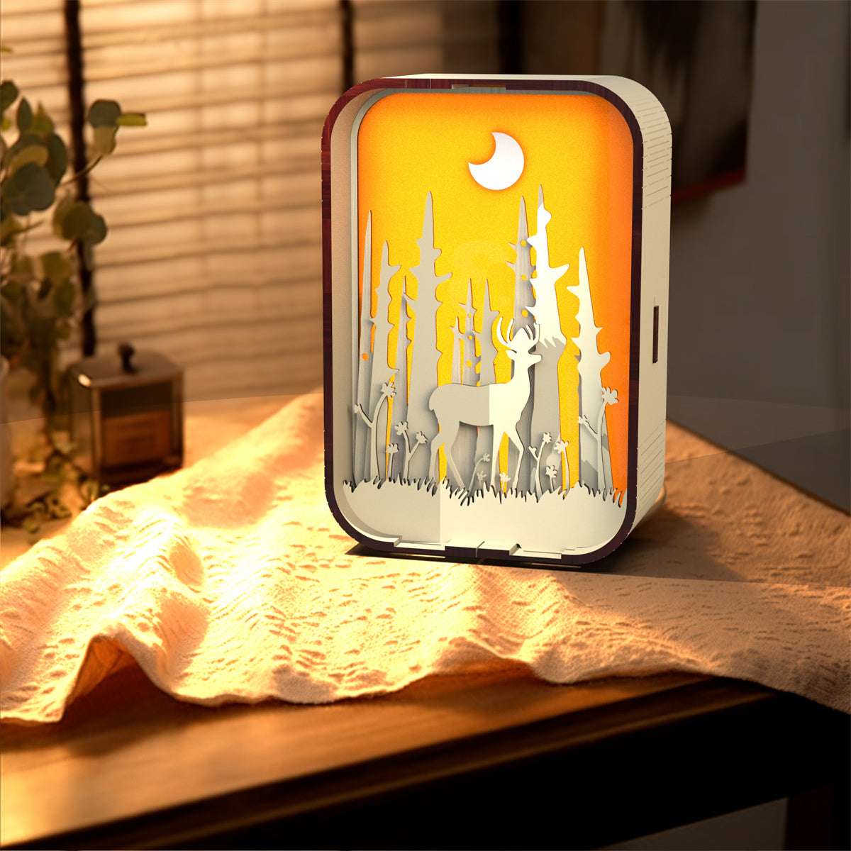 Woodcarving Light Creative Decoration
