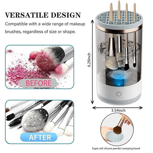 3-in-1 Electric Makeup Brush Cleaner & Dryer Stand