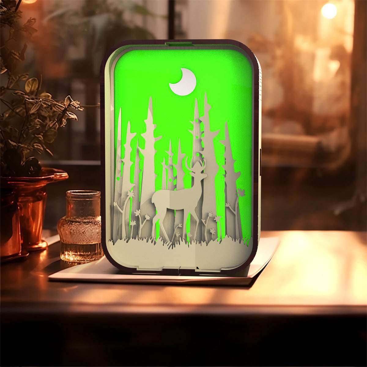 Woodcarving Light Creative Decoration