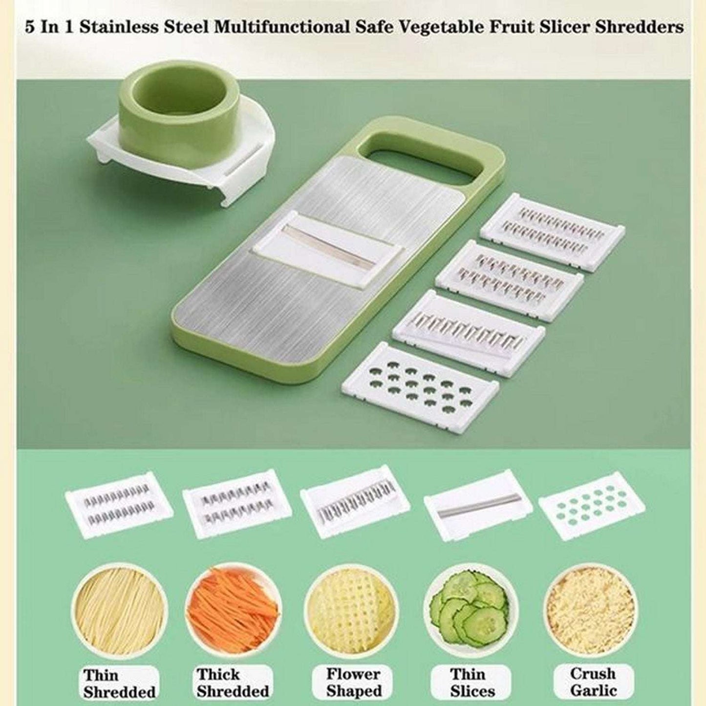 5 IN 1 Stainless Steel Vegetable Cutter